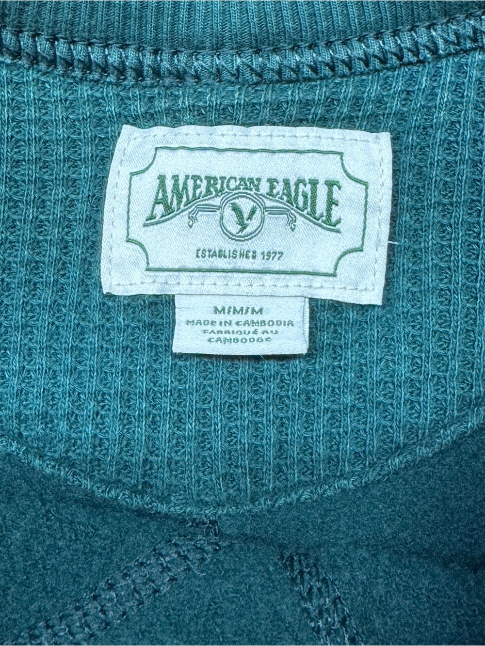 *NWOT* American Eagle Green Peace Love Oversized Crewneck Sweatshirt Size Medium - Picture 5 of 6
